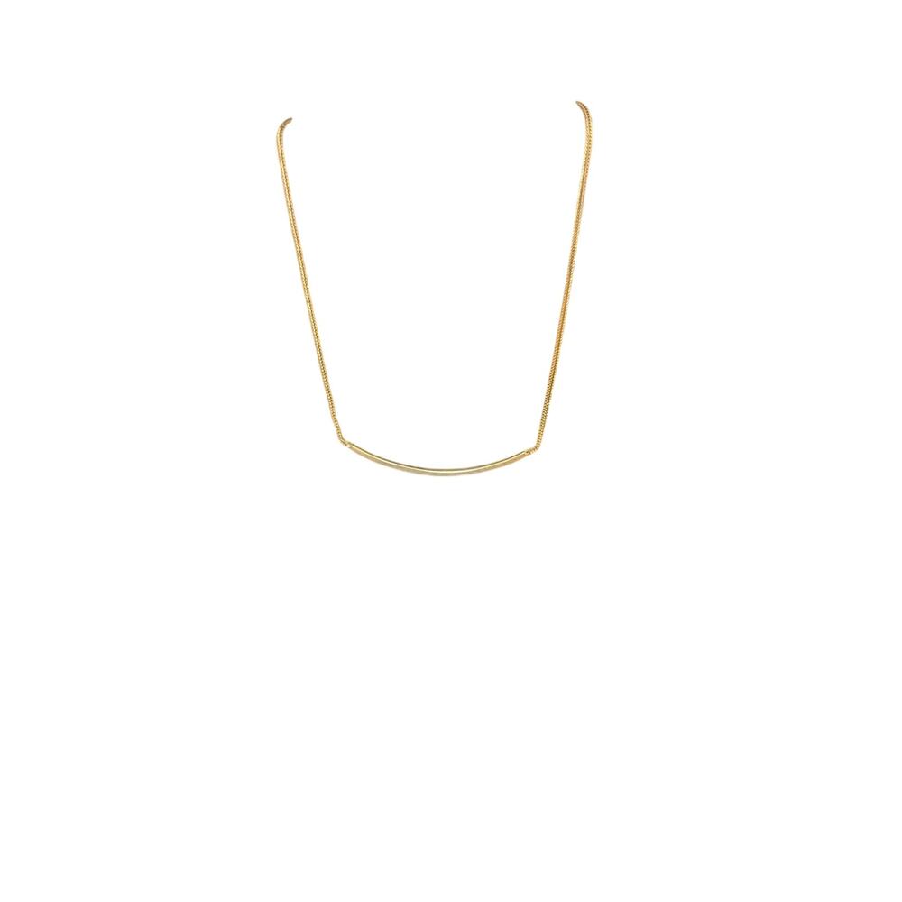 Vintage Signed gold tone Sarah Coventry bar necklace minimalism
